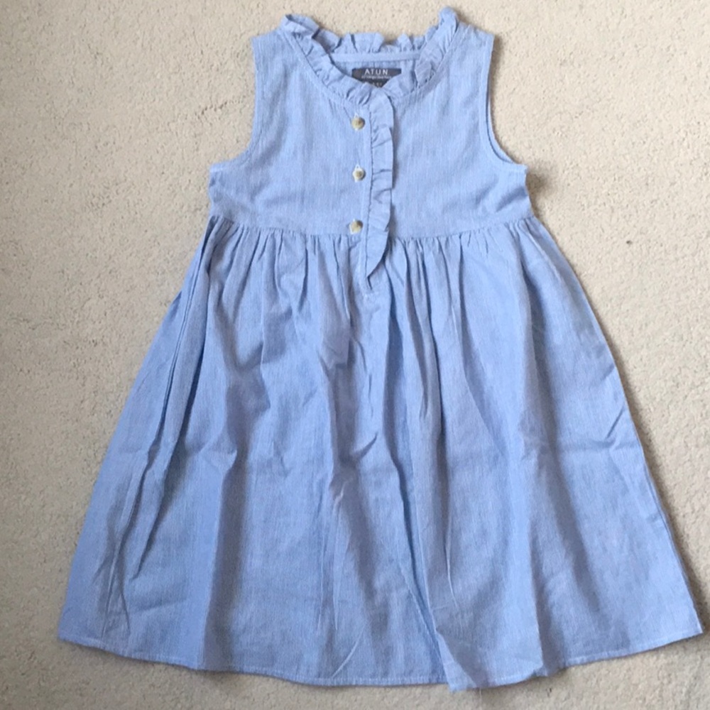 Girls A.T.U.N. Pinstripe Shirt Dress 5-6Y
